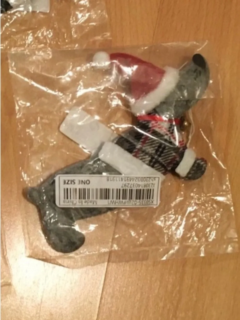 Gray Dachshund Christmas Tree Ornament
